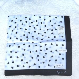 Agnes B. Black and White Polka Dot Scarf‎